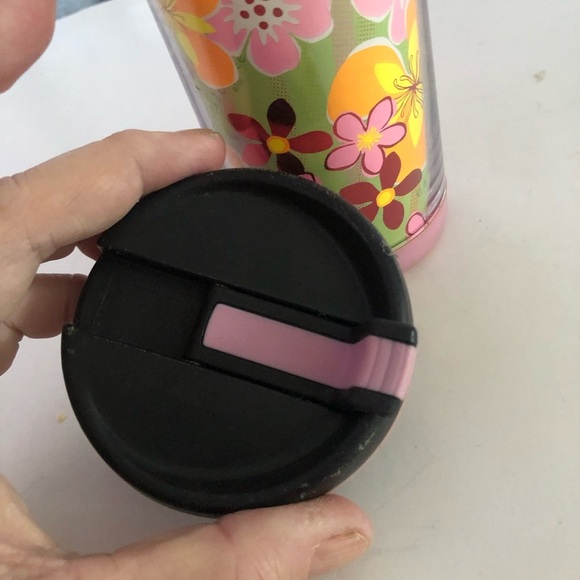 Starbucks Floral Travel Mug - Green and Pink - Picture 8 of 9